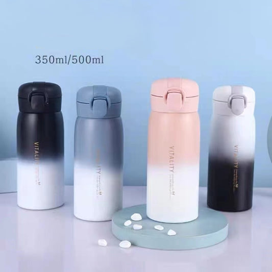 Stylish  Gift Stainless Steel Insulated Student Water Bottle with Gradient Design & Bounce Lid