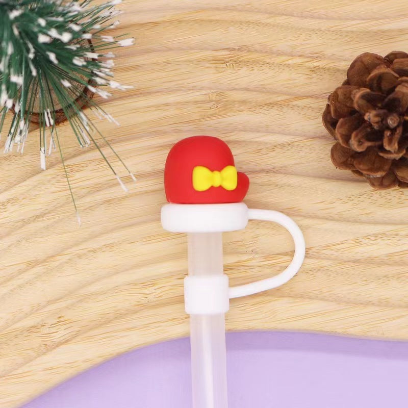 Christmas Theme Straw 8-10mm Cute Cartoon Party Straws