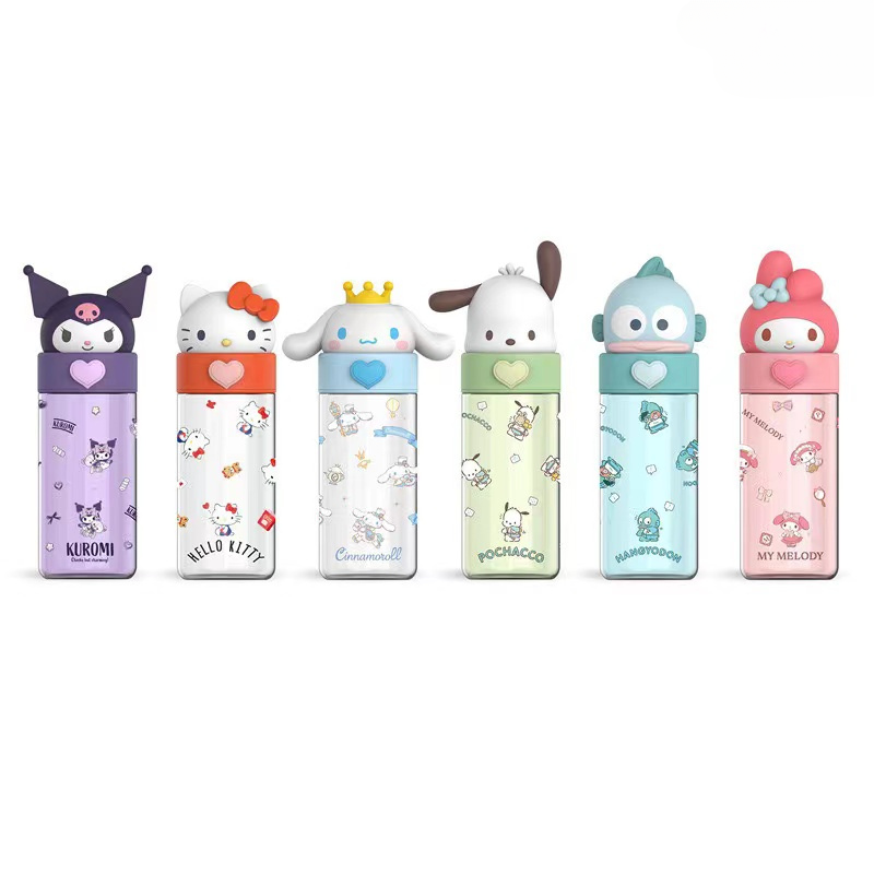 Sanrio Kids Tritan Water Bottle | 100% BPA Free | Cute & Portable Direct Drink Cup for Girls & Children