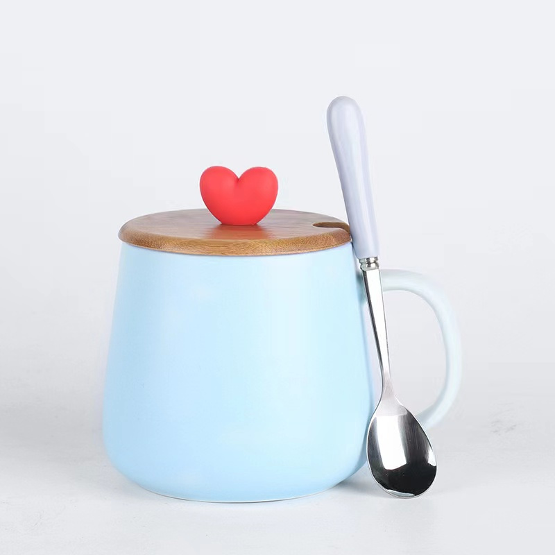 Teacher's Day Gift 450ml Macaron-colored Ceramic Coffee Cup - Perfect Couples Mug