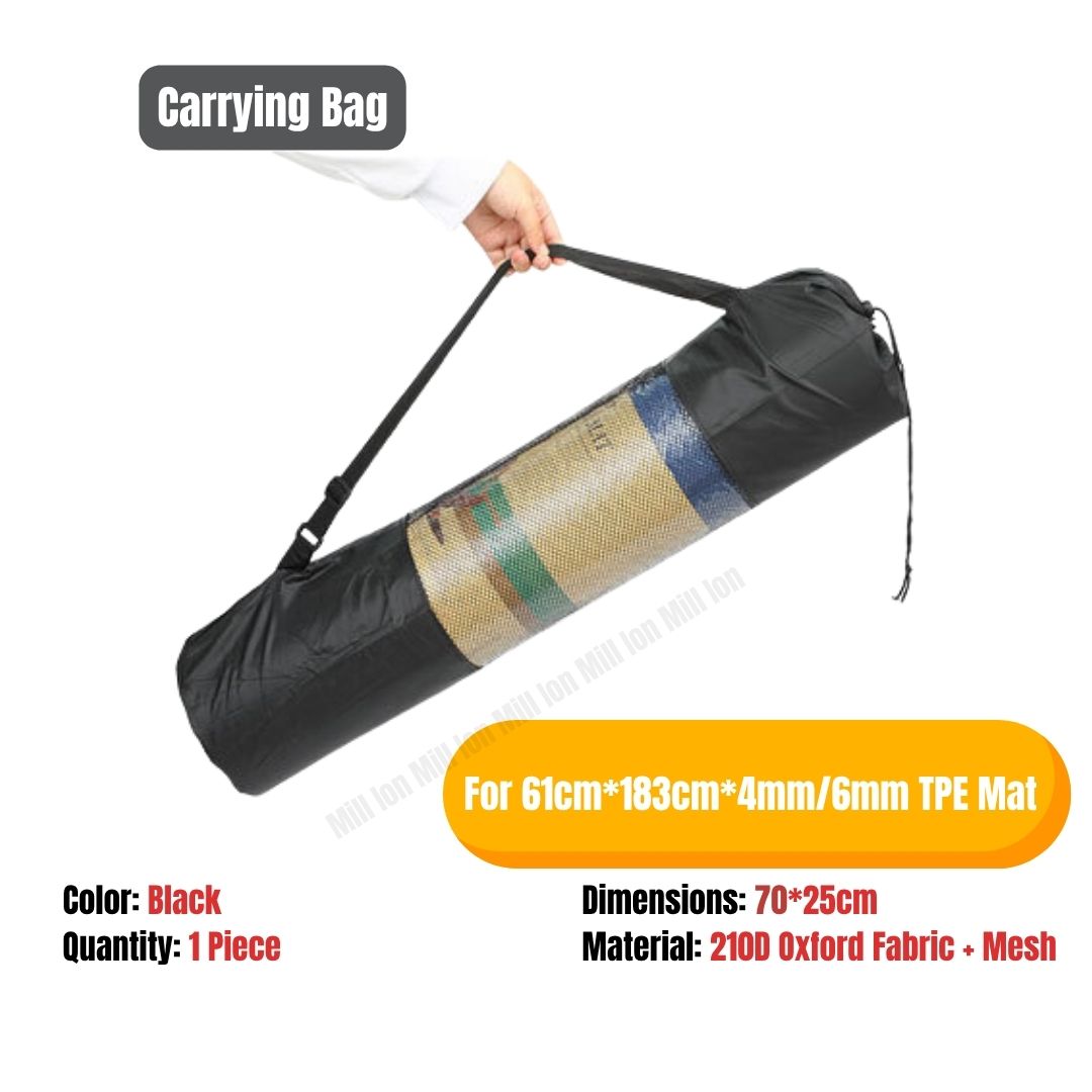 Ready Stock Premium TPE Yoga Mat Non-Slip Eco-Friendly Fitness Exercise Mat with Strap