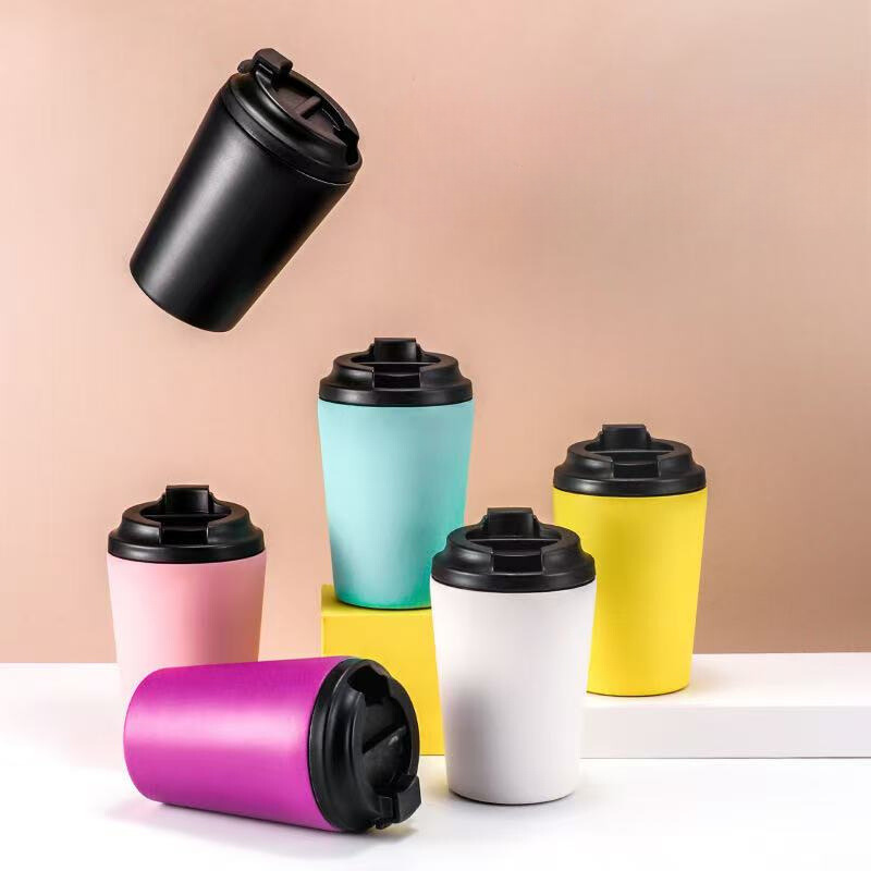 SG Ready Stock 12oz Measuring Milk Cup 304 Stainless Steel Insulated Cup Coffee Car Cup