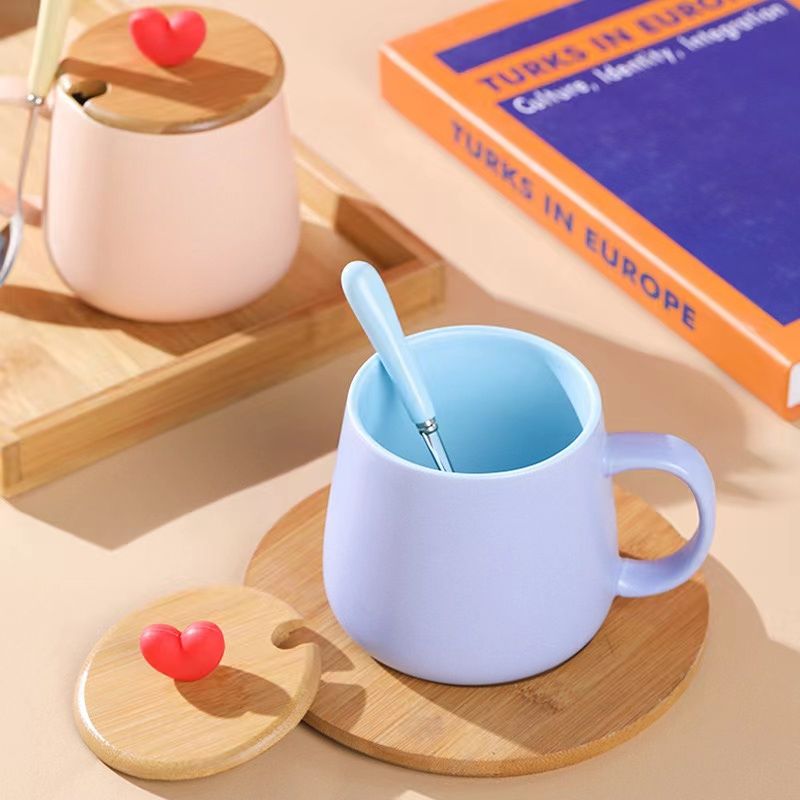 Teacher's Day Gift 450ml Macaron-colored Ceramic Coffee Cup - Perfect Couples Mug