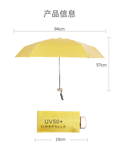 Mini Umbrella Lightweight Compact Phone Size Small Pocket UV50 Foldable Umbrella