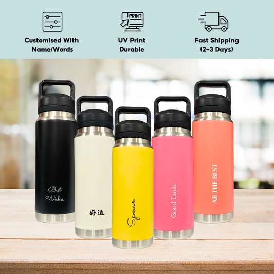 Teacher's Day Gift Customised YETI-Style Large Capacity Stainless Steel Insulated Water Bottle for Hiking and Outdoor