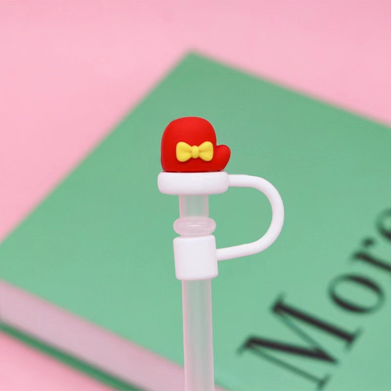 Christmas Theme Straw 8-10mm Cute Cartoon Party Straws