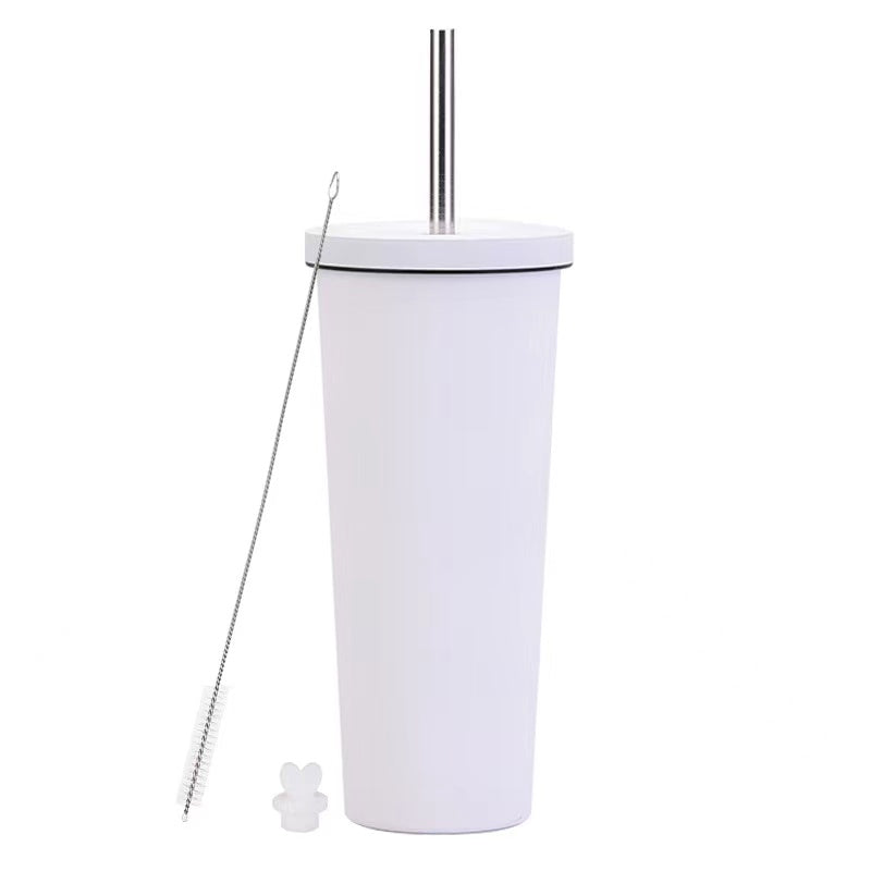 830ml Large Capacity Stainless Steel Straw Cup With Anti-Slip Design