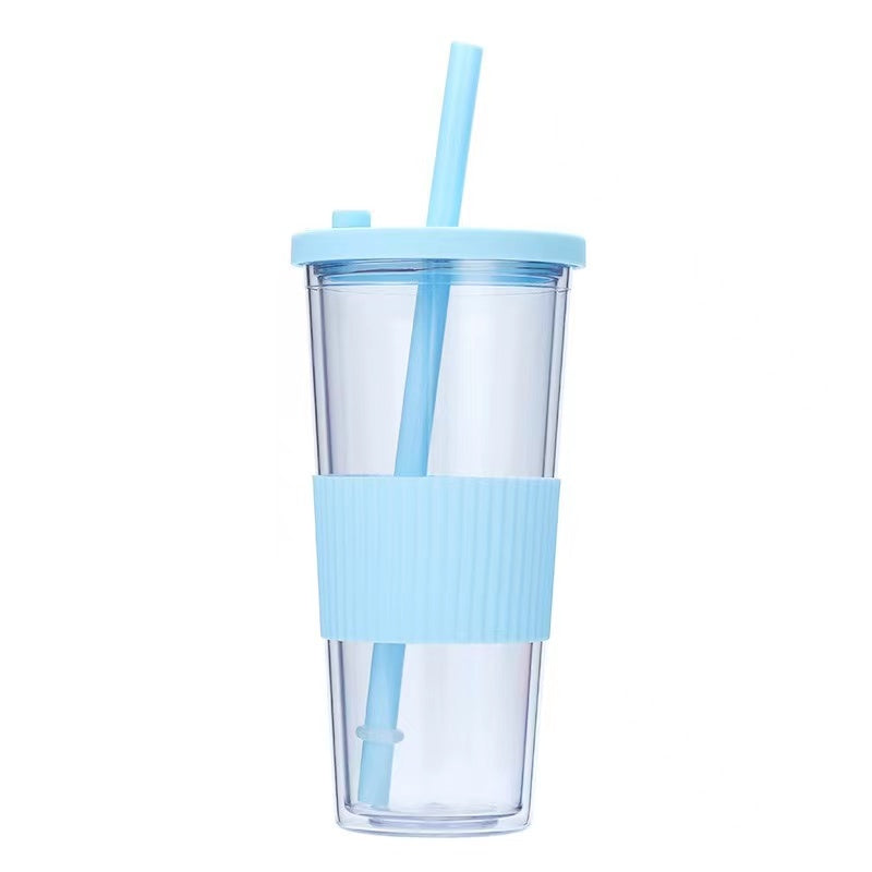 830ml Large Capacity Stainless Steel Straw Cup With Anti-Slip Design