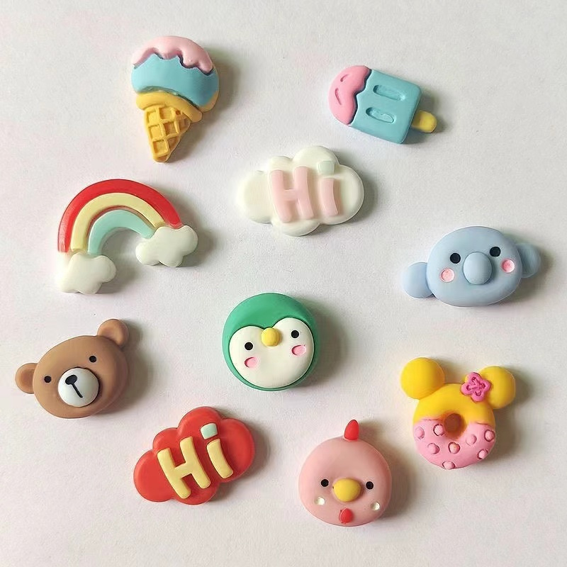 3D Cartoon Figurine Stickers INS-style Resin Peek Water Cup 3D Stickers