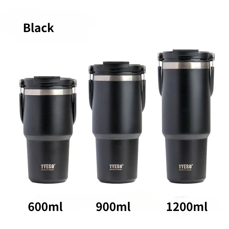 SG Ready Stock Tyeso Large Capacity Double-Walled Stainless Steel Coffee Cup Portable Outdoor Sports Bottle