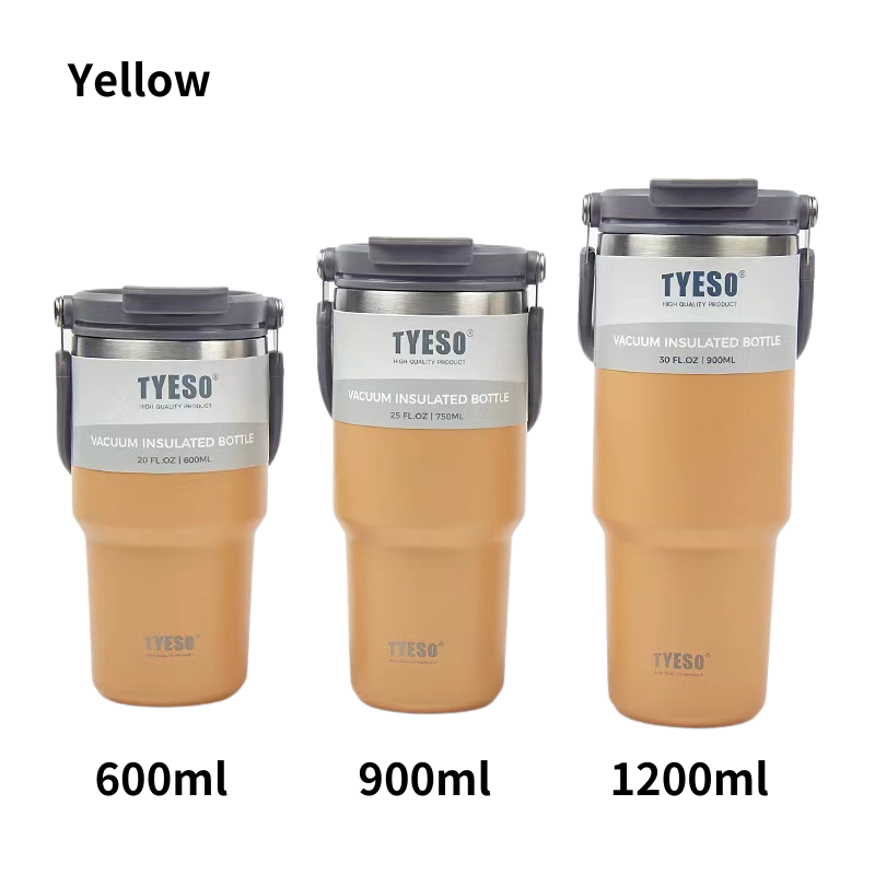 SG Ready Stock Tyeso Large Capacity Double-Walled Stainless Steel Coffee Cup Portable Outdoor Sports Bottle