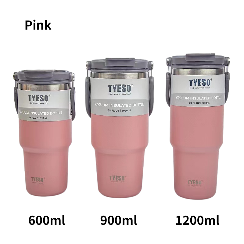 SG Ready Stock Tyeso Large Capacity Double-Walled Stainless Steel Coffee Cup Portable Outdoor Sports Bottle