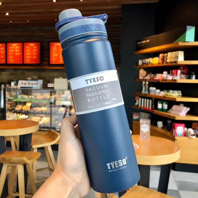 SG Ready Stock Tyeso Large Capacity Double-Walled Stainless Steel Coffee Cup Portable Outdoor Sports Bottle