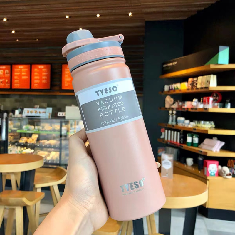 SG Ready Stock Tyeso Large Capacity Double-Walled Stainless Steel Coffee Cup Portable Outdoor Sports Bottle