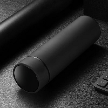 Gift Vacuum Insulated Stainless Steel Thermos Cup Frosted Temperature Display Water Bottle