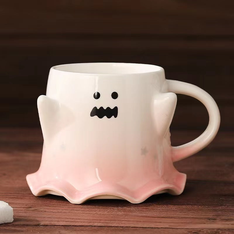 Halloween Ghost Ceramic Water Cup Magical Phantom Elf Mug Creative Coffee Cup Quirky Couple Mug