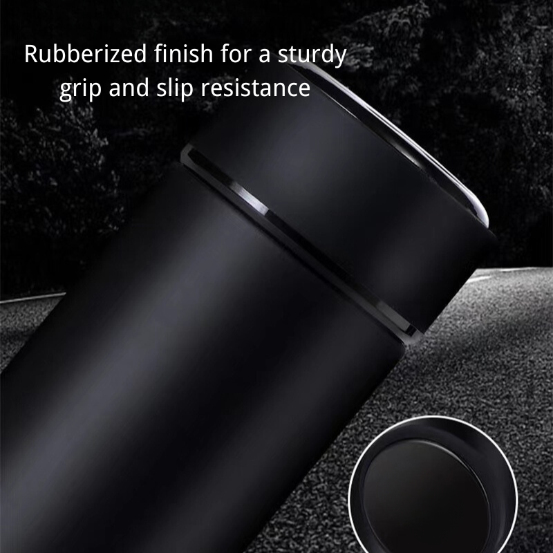 Gift Vacuum Insulated Stainless Steel Thermos Cup Frosted Temperature Display Water Bottle