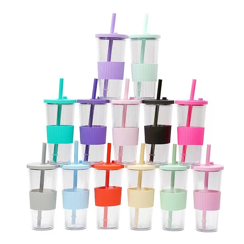 830ml Large Capacity Stainless Steel Straw Cup With Anti-Slip Design