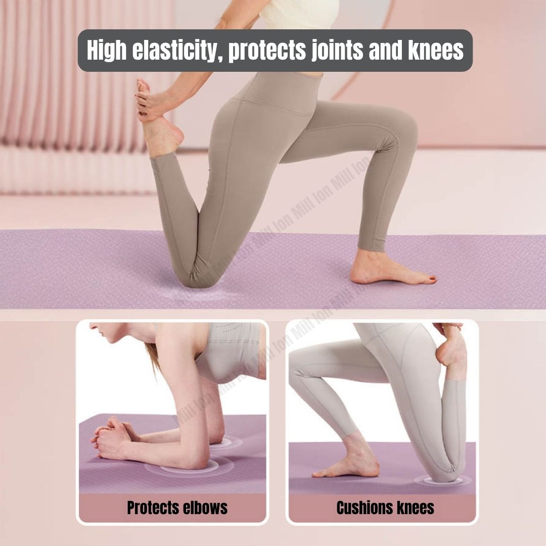 Ready Stock Premium TPE Yoga Mat Non-Slip Eco-Friendly Fitness Exercise Mat with Strap