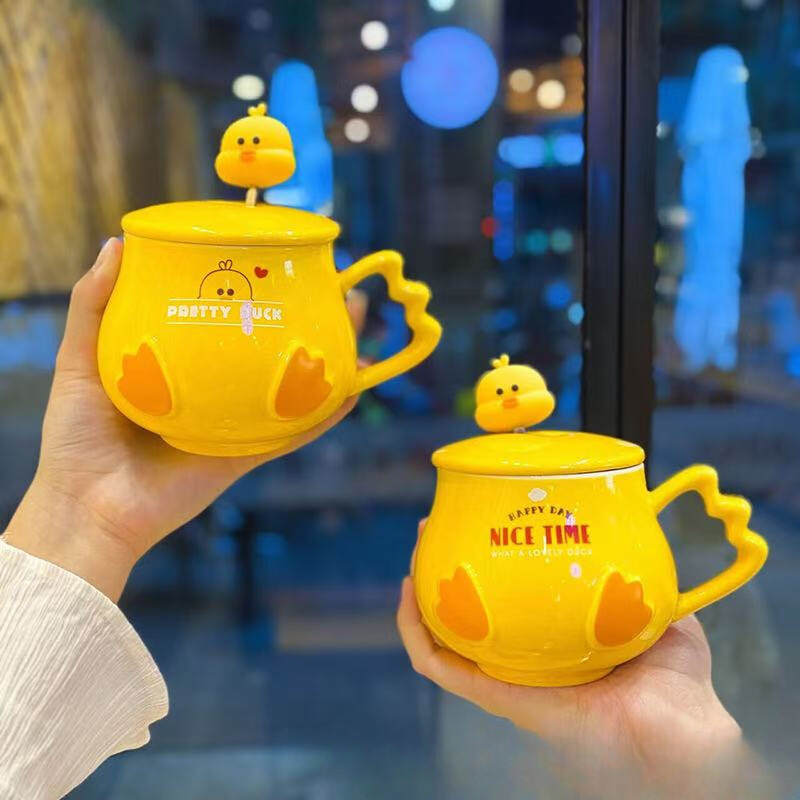 Teacher's Day Gift Cartoon Design Creative Ceramic Cup With USB Powered Keep Warm Heating Pad