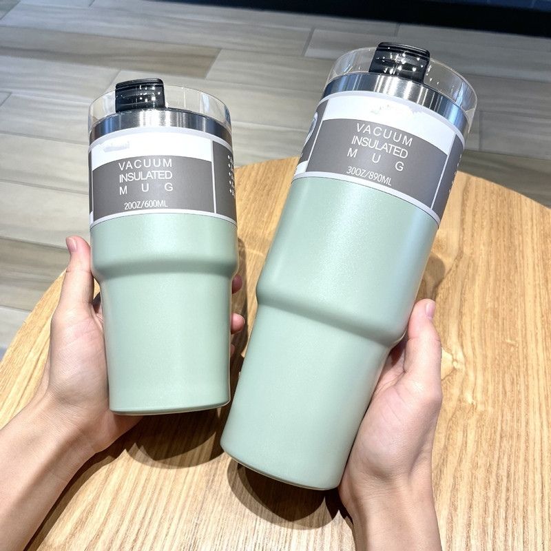 Stainless Steel Car Cup with straw lid thermal tumbler mug & Coffee cup