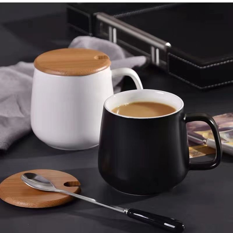 Teacher's Day Gift 450ml Black & White Ceramic Coffee Cup - Perfect Couples Mug