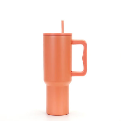 Teacher's Day Gift Customised 1200ml Large Capacity Car Cup with Handle & Straw Stainless Steel Cup Perfect For Coffee & Tea