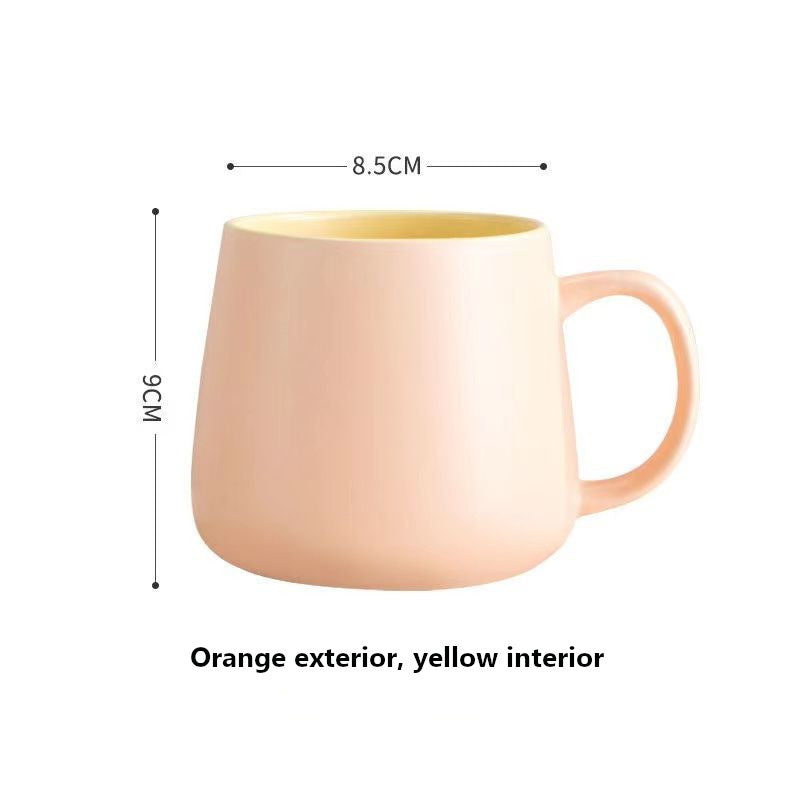 Teacher's Day Gift 450ml Macaron-colored Ceramic Coffee Cup - Perfect Couples Mug