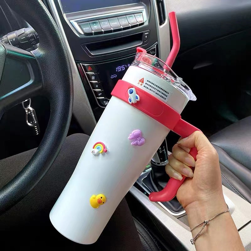 1.2L Large Capacity Vacuum Insulated Stainless Steel Vehicle-Mounted Cup