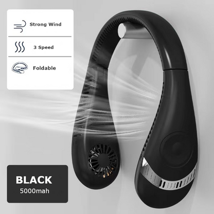 Teacher's Day Gift Rechargeable Portable USB Leafless Cooling Outdoor Sports Personal Hanging Neck Fan