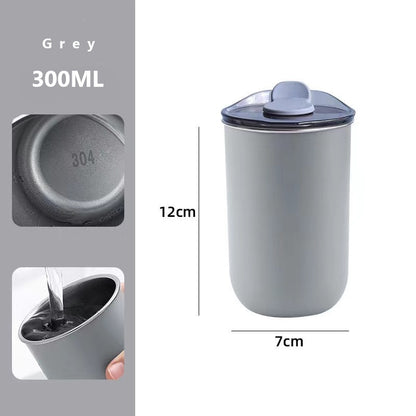SG Ready Stock Portable 304 Stainless Steel Insulation Coffee Mug /Ins Style Travelling Mug/ Office Cup For Hot and Cold Drinks/Packing Cup