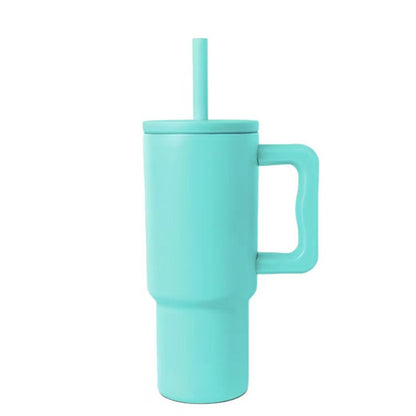 24oz Office Ice Blended Car Cup 710ML Coffee Cup with Handle Straw Drinkware Flask Portable Kid's Cup