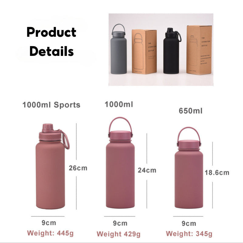 Teacher's Day Gift SG Ready Stock 650ml Stainless Steel Thermal Vacuum Flask Wide Mouth Water Bottle