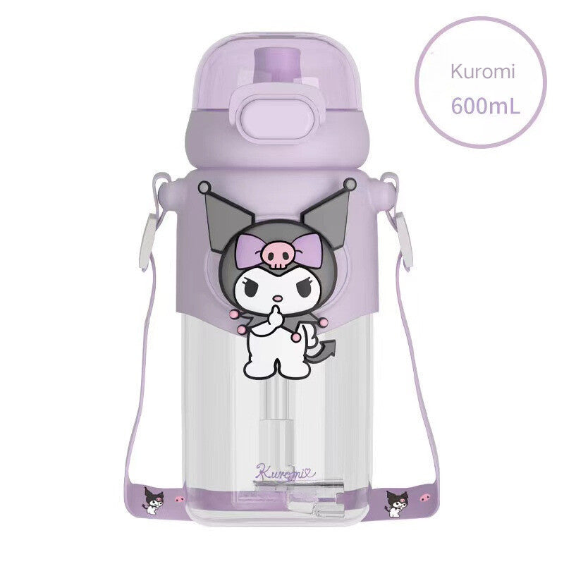 Sanrio Kids Tritan Water Bottle 100% BPA-Free Cute Adorable Portable Drink Cup Ultraman Kuromi Cinnamoroll Pompompurin