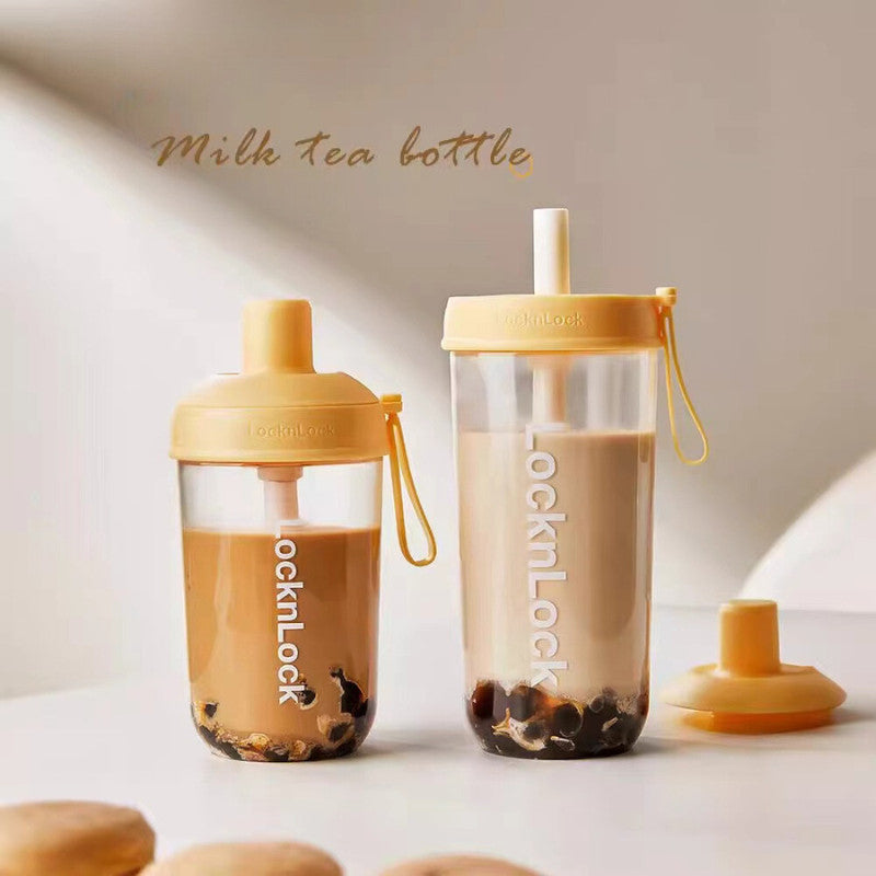 LocknLock Milk Tea Cup Large Capacity 700ml Water Bottle Tritan Plastic Straw Cup  Reusable Pearl Compatible Cup