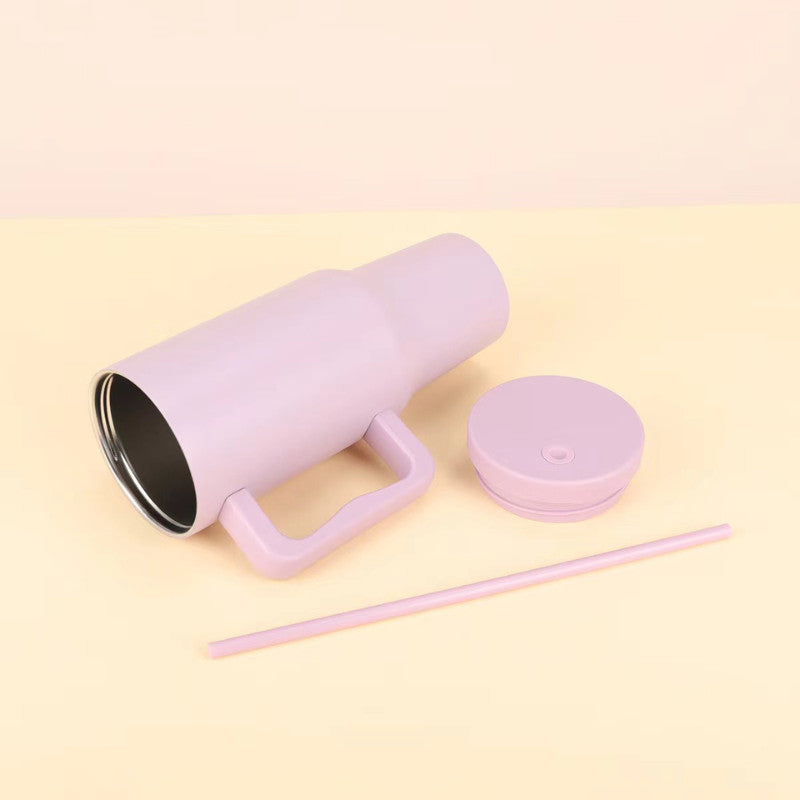 24oz Office Ice Blended Car Cup 710ML Coffee Cup with Handle Straw Drinkware Flask Portable Kid's Cup