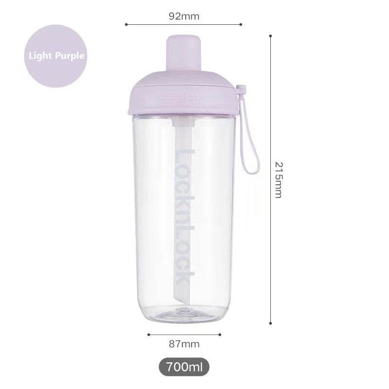 LocknLock Milk Tea Cup Large Capacity 700ml Water Bottle Tritan Plastic Straw Cup  Reusable Pearl Compatible Cup