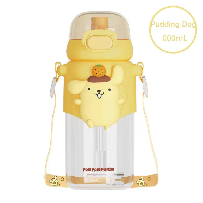 Sanrio Kids Tritan Water Bottle 100% BPA-Free Cute Adorable Portable Drink Cup Ultraman Kuromi Cinnamoroll Pompompurin