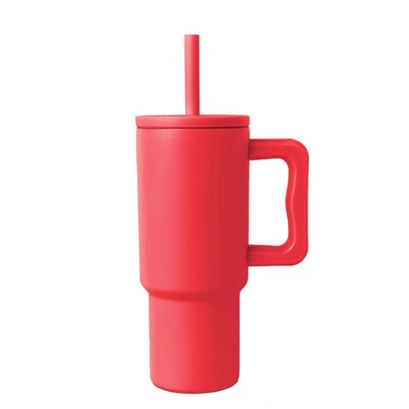 24oz Office Ice Blended Car Cup 710ML Coffee Cup with Handle Straw Drinkware Flask Portable Kid's Cup