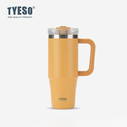 Tyeso Large Vacuum Insulated Coffee Cup 1200ml Stainless Steel Thermal Flask Tumbler Water Bottle Ice Cool Car Cup