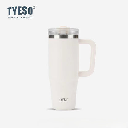 Tyeso Large Vacuum Insulated Coffee Cup 1200ml Stainless Steel Thermal Flask Tumbler Water Bottle Ice Cool Car Cup
