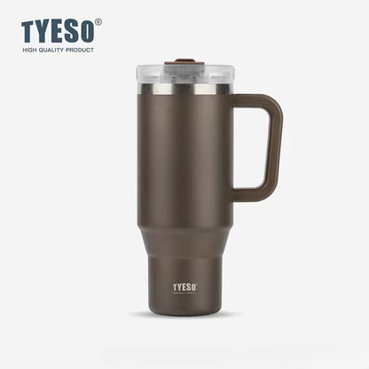 Tyeso Large Vacuum Insulated Coffee Cup 1200ml Stainless Steel Thermal Flask Tumbler Water Bottle Ice Cool Car Cup