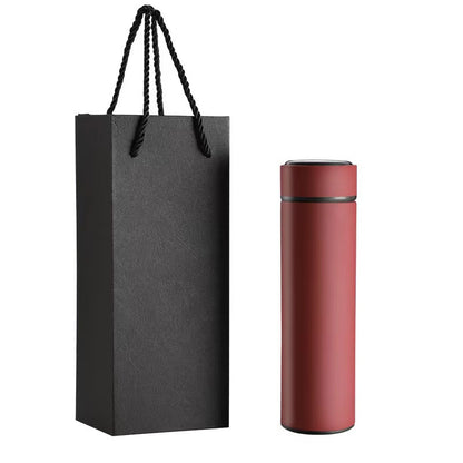 Gift Vacuum Insulated Stainless Steel Thermos Cup Frosted Temperature Display Water Bottle