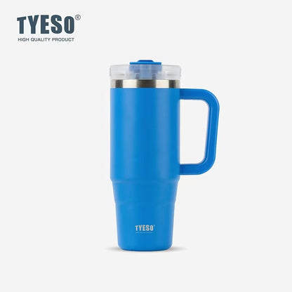 Tyeso Large Vacuum Insulated Coffee Cup 1200ml Stainless Steel Thermal Flask Tumbler Water Bottle Ice Cool Car Cup