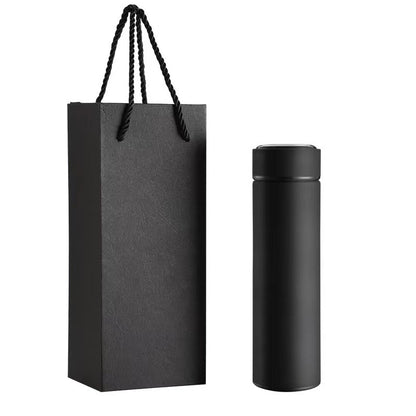 Gift Vacuum Insulated Stainless Steel Thermos Cup Frosted Temperature Display Water Bottle