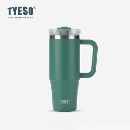 Tyeso Large Vacuum Insulated Coffee Cup 1200ml Stainless Steel Thermal Flask Tumbler Water Bottle Ice Cool Car Cup