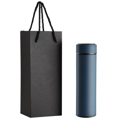 Gift Vacuum Insulated Stainless Steel Thermos Cup Frosted Temperature Display Water Bottle