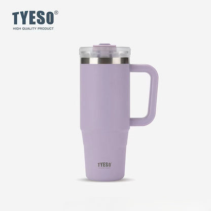 Tyeso Large Vacuum Insulated Coffee Cup 1200ml Stainless Steel Thermal Flask Tumbler Water Bottle Ice Cool Car Cup