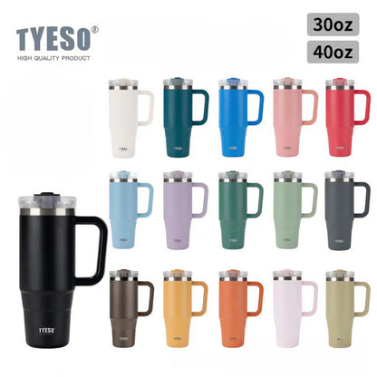 Tyeso Large Vacuum Insulated Coffee Cup 1200ml Stainless Steel Thermal Flask Tumbler Water Bottle Ice Cool Car Cup