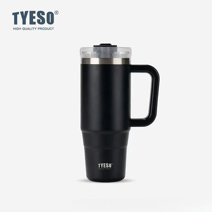 Tyeso Large Vacuum Insulated Coffee Cup 1200ml Stainless Steel Thermal Flask Tumbler Water Bottle Ice Cool Car Cup